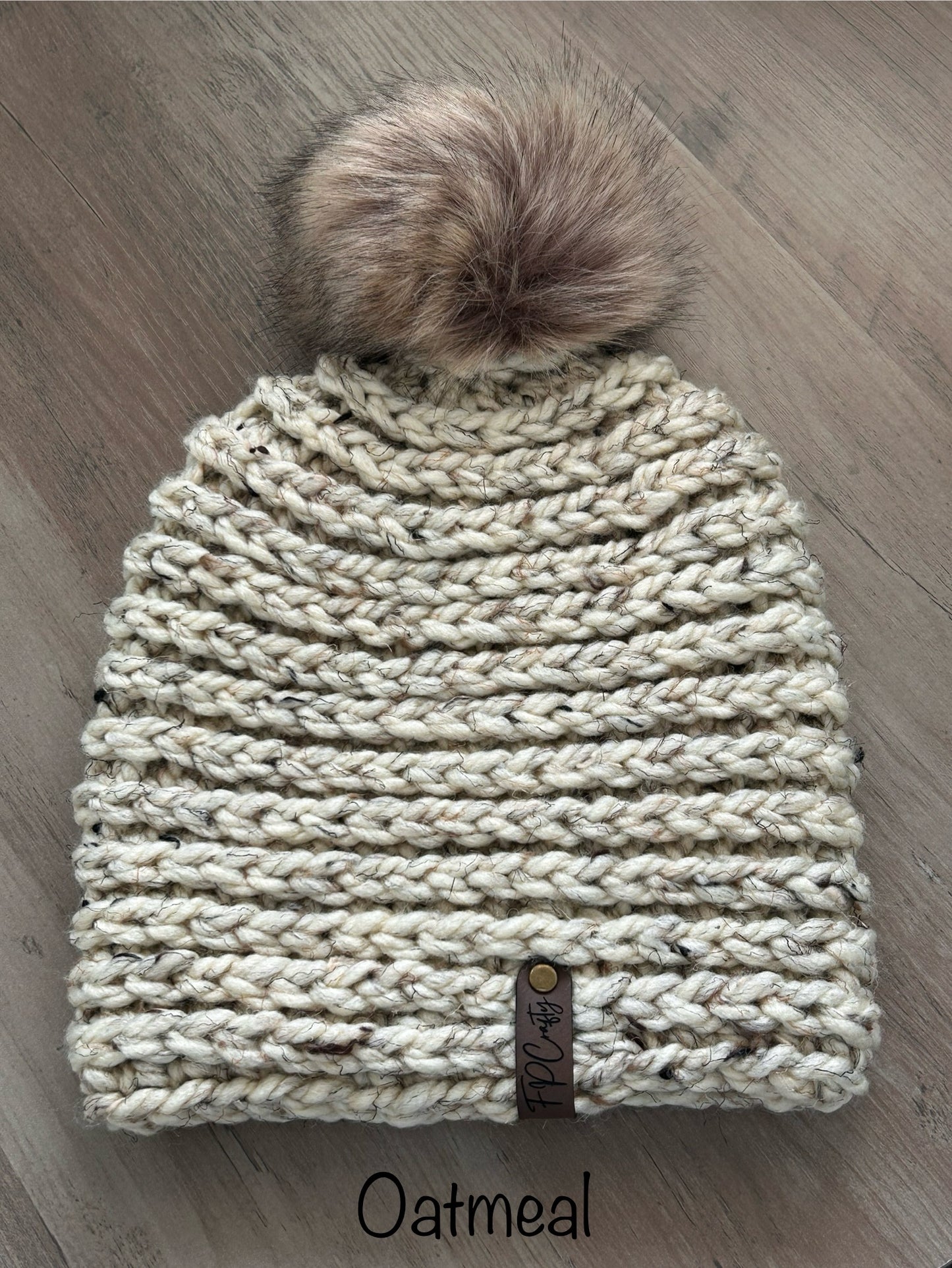 Women’s Chunky Beanie with Faux Fur Pom