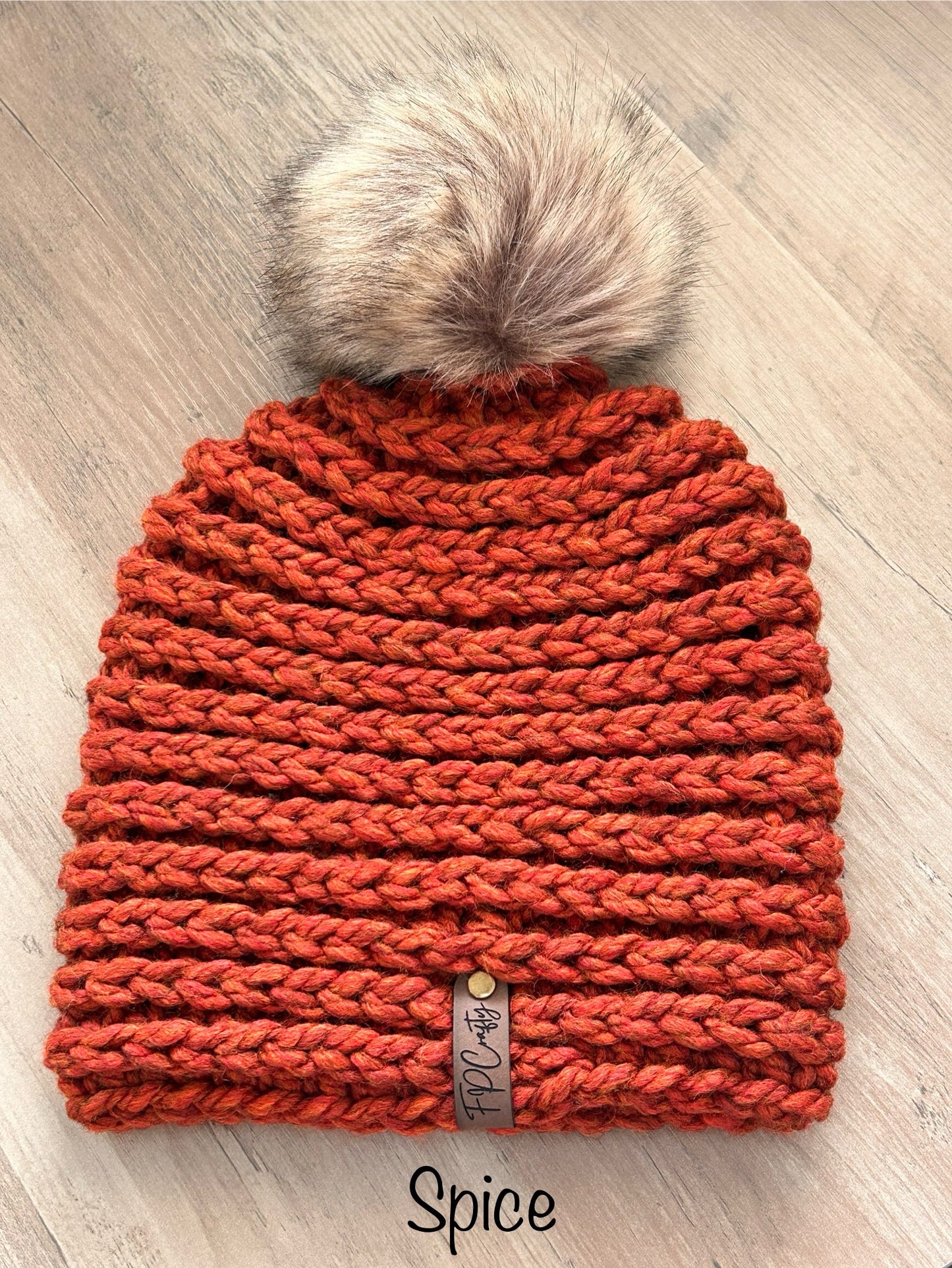 Women’s Chunky Beanie with Faux Fur Pom