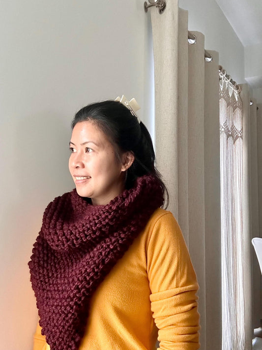 Knitted Chunky Bandana Cowl