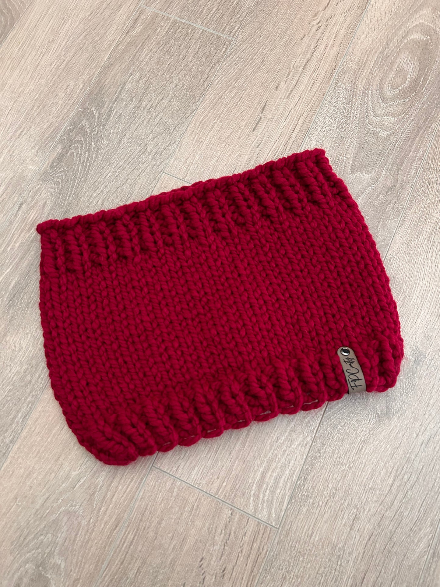 Knitted Chunky Cat Beanie with Matching Cowl