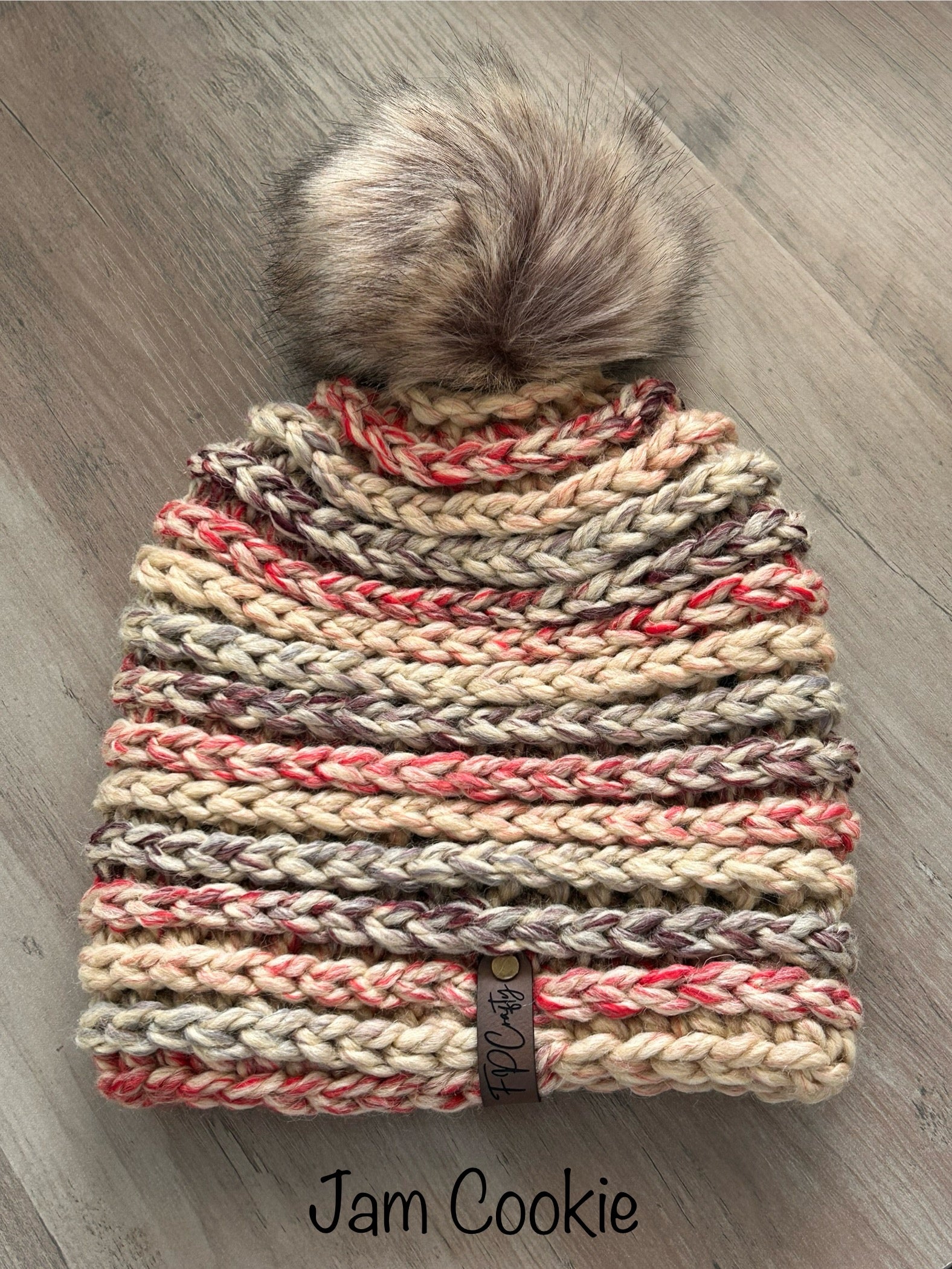 Women’s Chunky Beanie with Faux Fur Pom