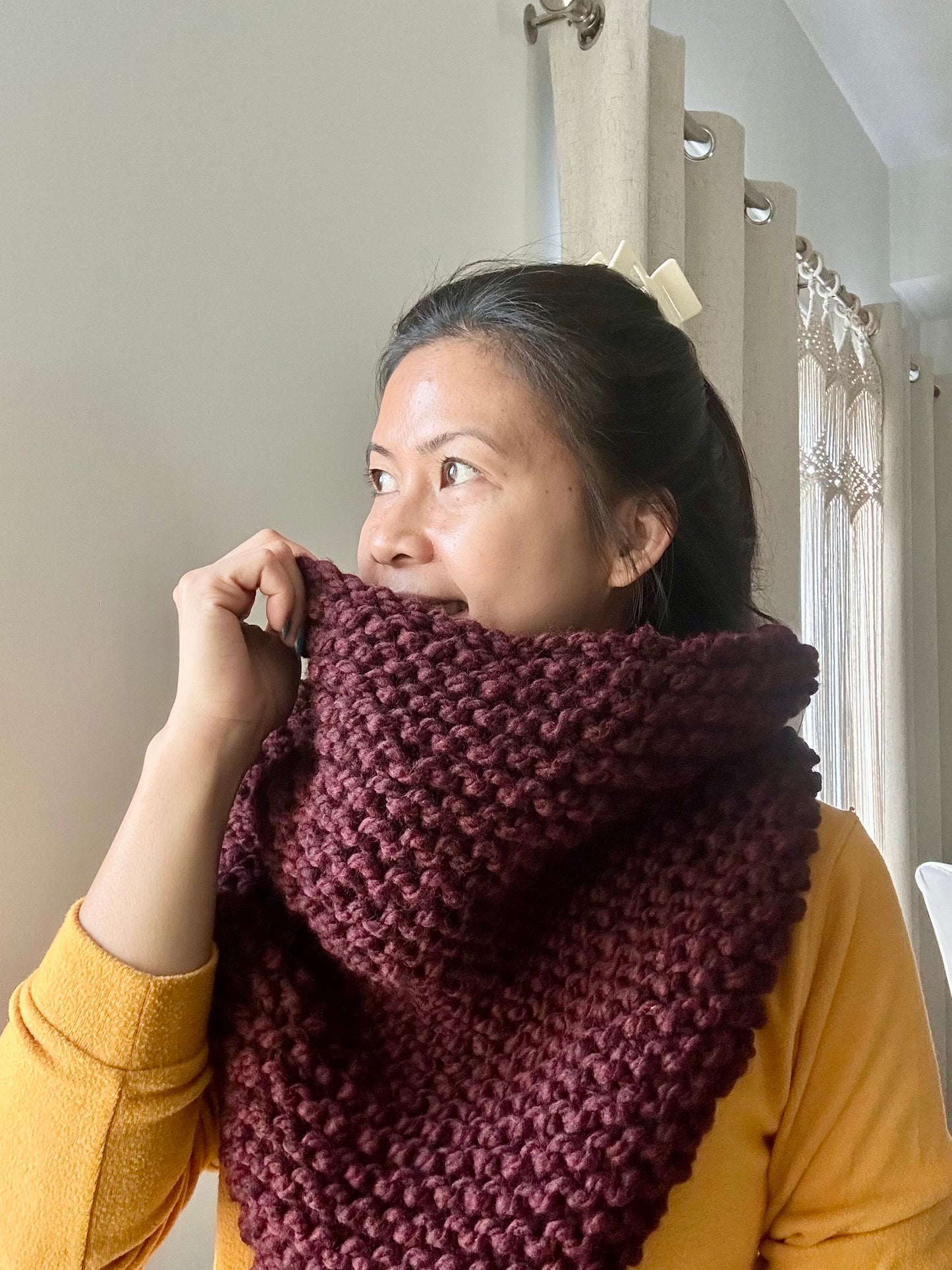 Knitted Chunky Bandana Cowl
