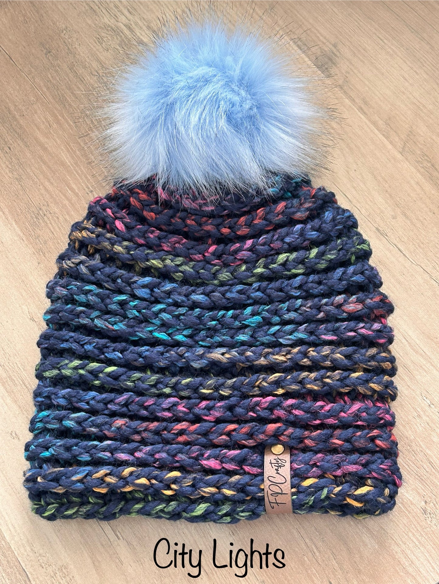 Women’s Chunky Beanie with Faux Fur Pom