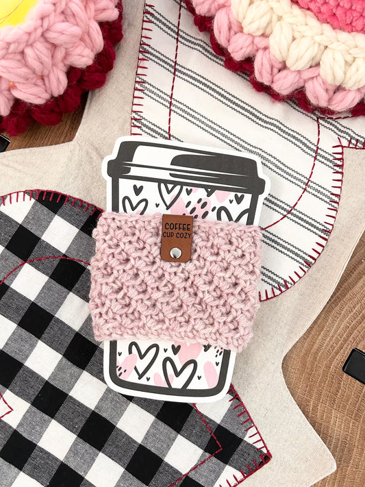 Coffee Cup Cozy/Crochet/Handmade/Coffee Cup Accessories/Valentine’s Day