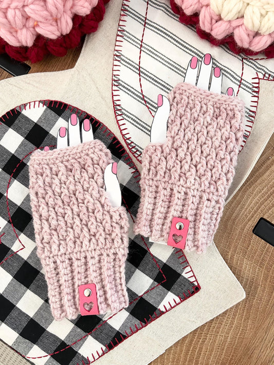 Fingerless Gloves/Crochet/Handmade/Cold Accessories/Valentine’s Day