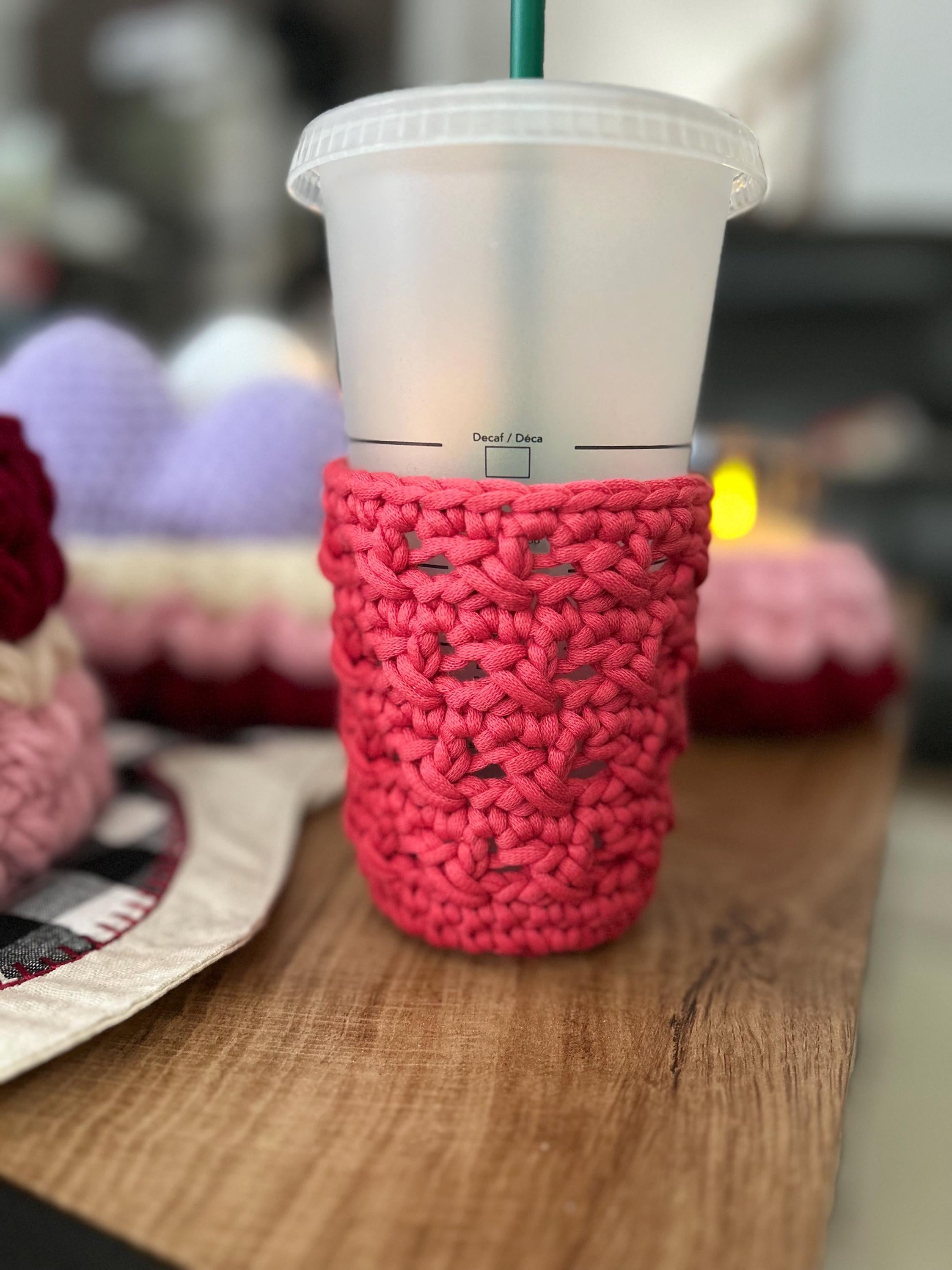Cup Cozy, Iced  Drinks, Coffee, Tea Cozy, Beverage Holder